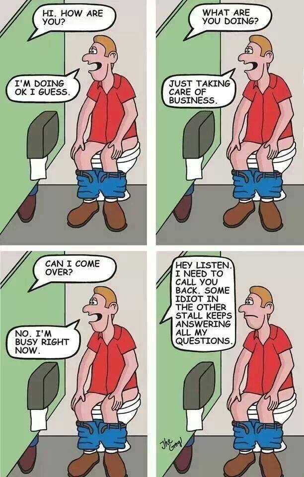 Bathroom Stall Comic Strip Funny