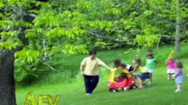 Dad Saves Daughter from Nasty Toy Car Crash