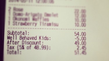 Discount for Well-behaved Kids