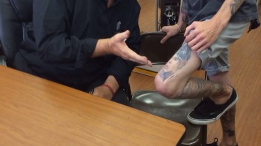 Dan Aykroyd Sees Tattoo of Himself On Guy's Leg