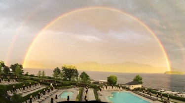Incredible Double Rainbow Over Lake George