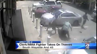 MMA Fighting Fuel Depot Cashier Beats the Fuck Out of Would-be Robbers