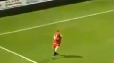 Soccer Player Knocks Out His Teammates with Brilliant Goal Celebration