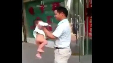 Dangerous Stunts With 2 Year Old Child in China