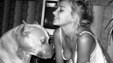 Dog Can't Help Himself From Staring at the Boobs