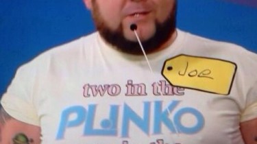 Finally, Joe Made it on TV with the Two in the Plinko One in the Stinko T-Shirt