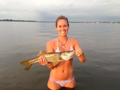 Girls in Bikinis Holding Fish #15