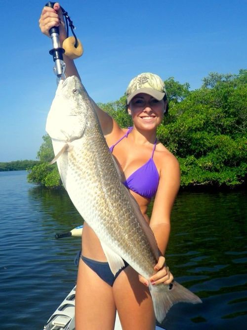 Girls in Bikinis Holding Fish #16