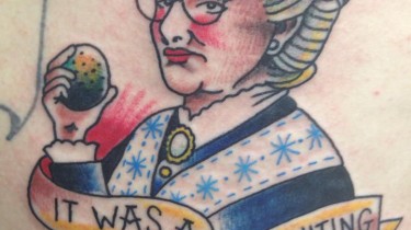 Mrs. Doubtfire Tattoo of It Was a Run by Fruiting