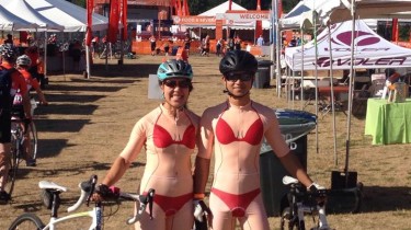 Bicycling Outfits Look Like Sexy Woman in a Bikini