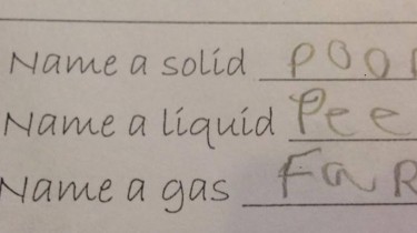 Name a Solid. Name a Liquid. Name a Gas.