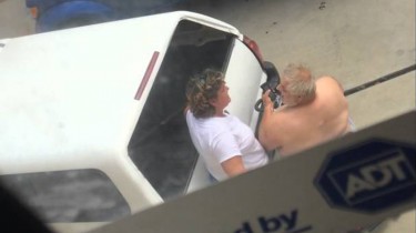 Neighbor From Hell Knocks Man Off Fat Scooter, Runs It Over