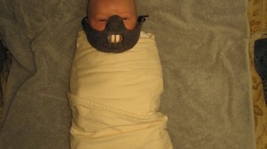 Man Dresses His Baby as Hannibal Lechter for halloween