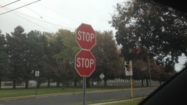 The Double Stop Sign. When Stating it Once Isn't Enough.