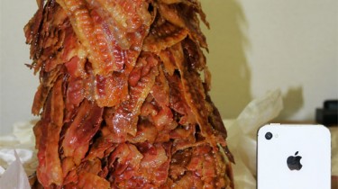 A Whopper Made with 1,050 Strips of Bacon