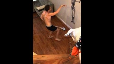 guy caught dancing and singing